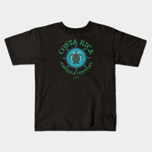 Costa Rica, America Central, Sea Turtle in Compass Rose Kids T-Shirt